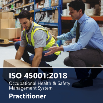 ISO 45001:2018. Occupational health & safety management system practitioner certification image